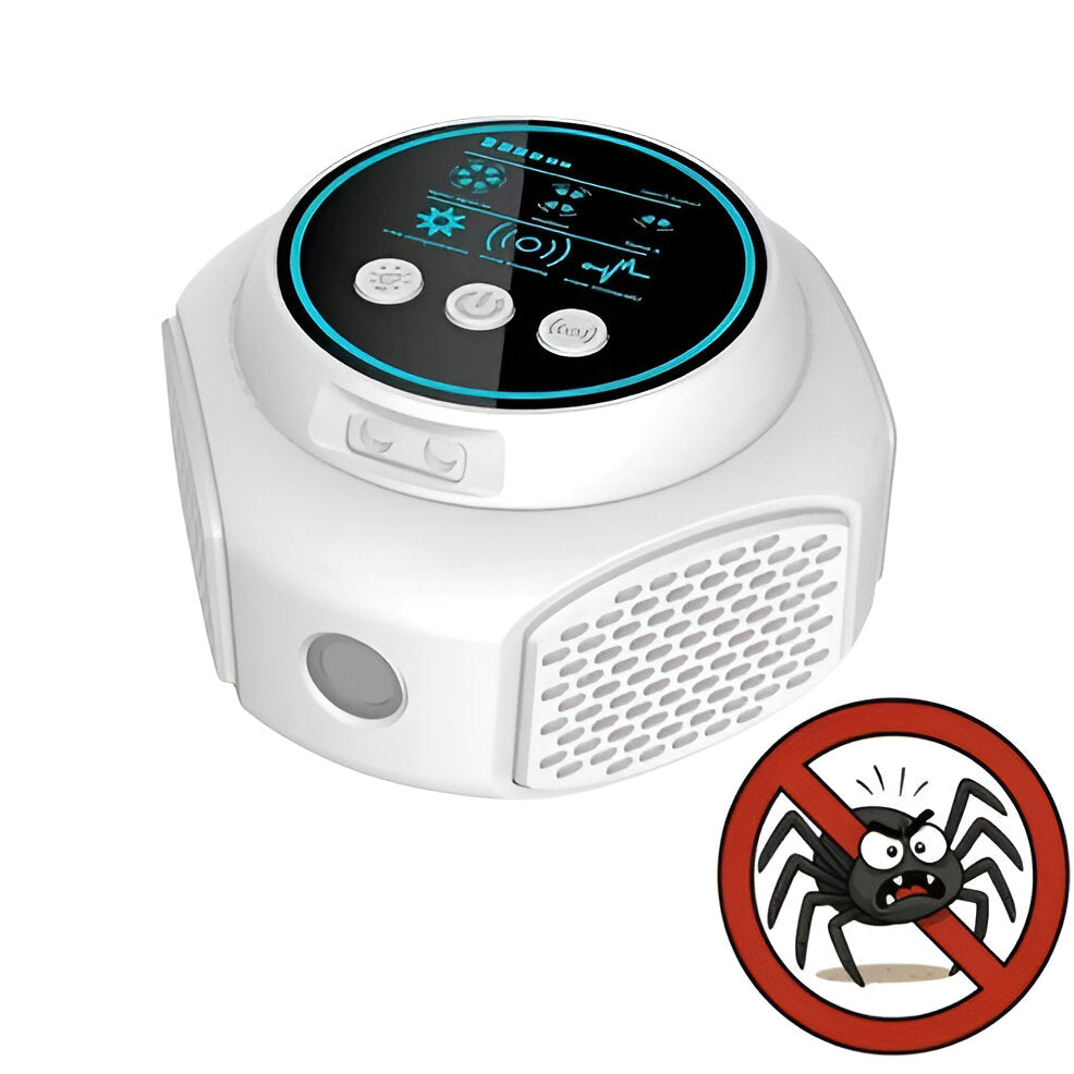 Ultrasonic Pest Repeller with 3,200 Square Foot Coverage for Spiders and Crawling Insects