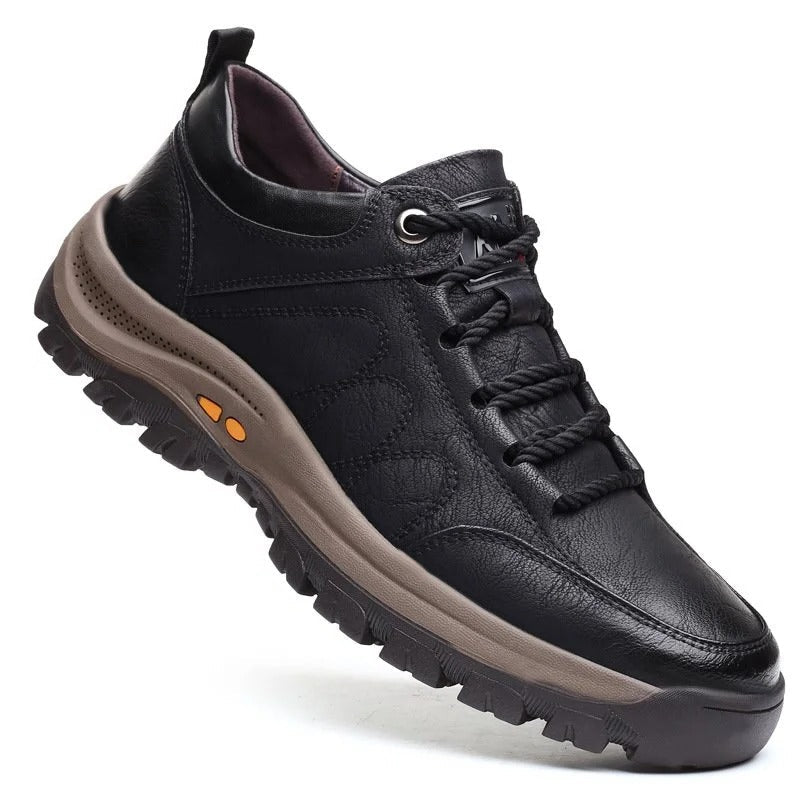 Mens Ergonomic Walking Shoes with Three Arch Support and Rubber Grip Sole