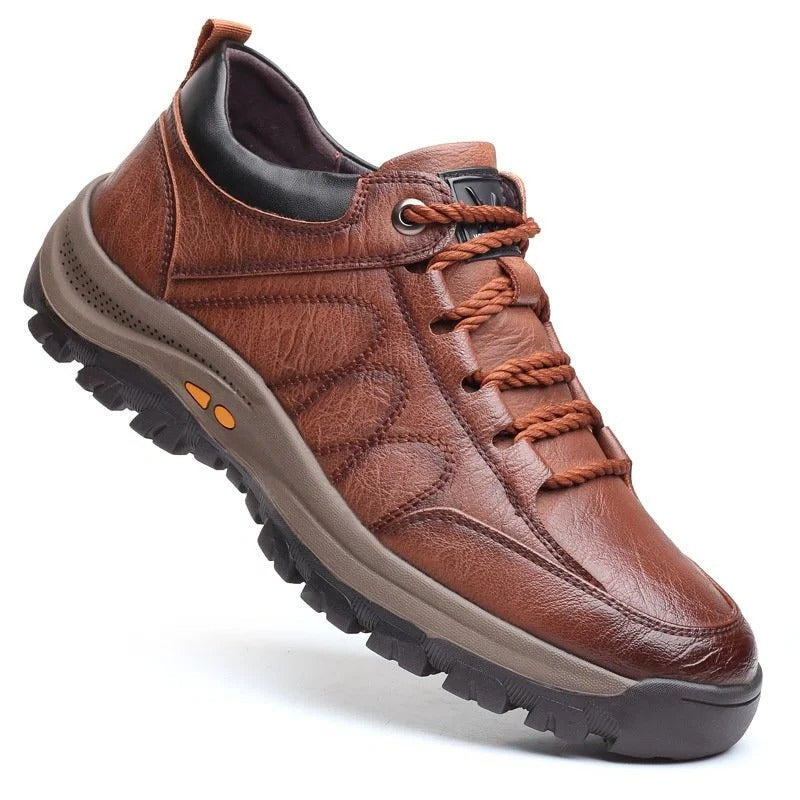Mens Ergonomic Walking Shoes with Three Arch Support and Rubber Grip Sole