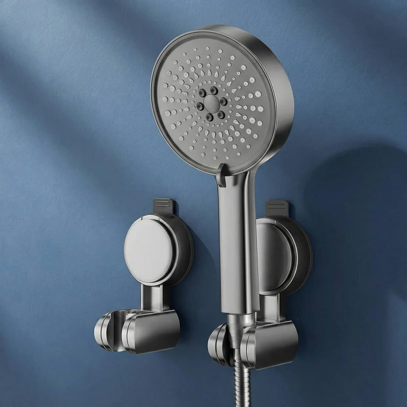 Adjustable Shower Head Holder with Suction Cup Mount and 360 Degree Rotation