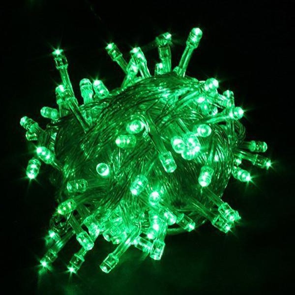 Solar LED Fairy Light String with 100 Bulbs and Automatic Dusk Activation, 17 Meters