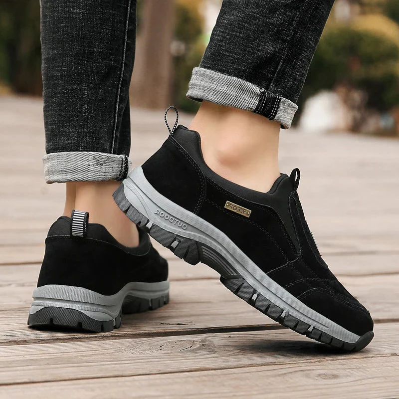Slip-On Hiking Shoes with Forefoot and Rearfoot Support, Grip Rubber Soles