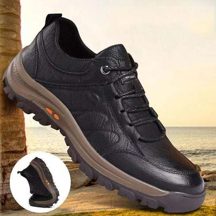 Slip On Arch Support Shoes with Elastic Panels and Orthotic Insoles, Hand Stitched