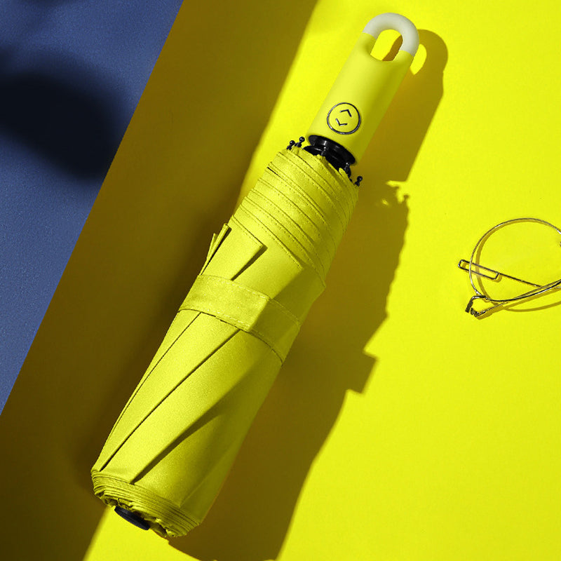 Automatic Opening Umbrella with Rotating Hook Handle and Water Repellent Canopy