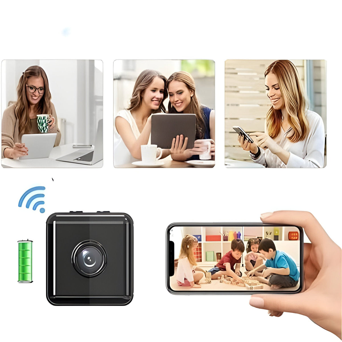 Wireless Security Camera with 1080p Video and Night Vision, Motion Detection