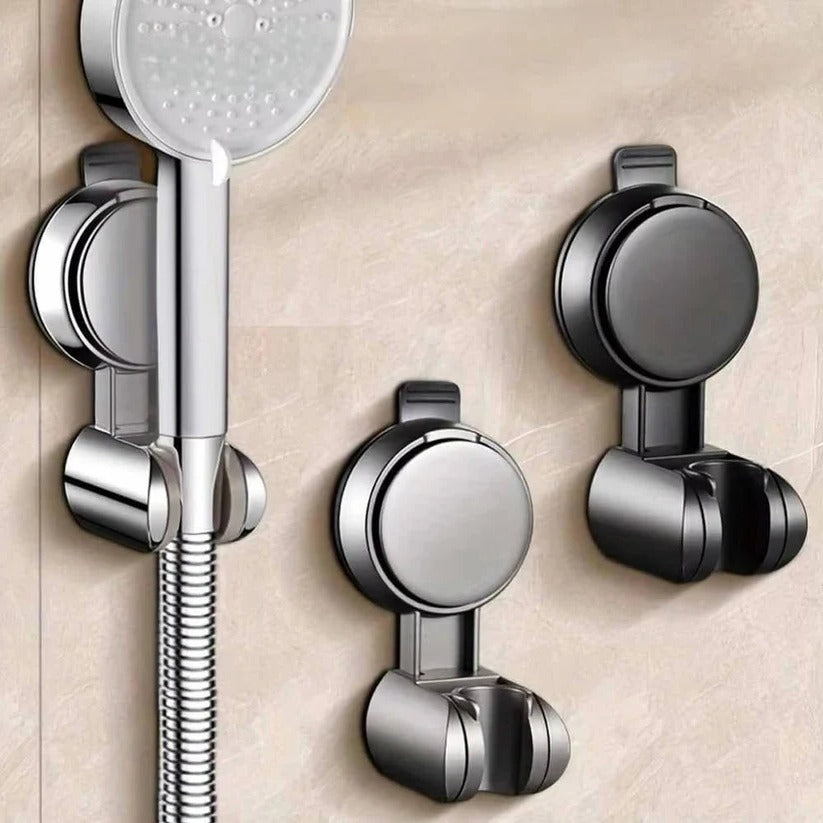 Adjustable Shower Head Holder with Suction Cup Mount and 360 Degree Rotation