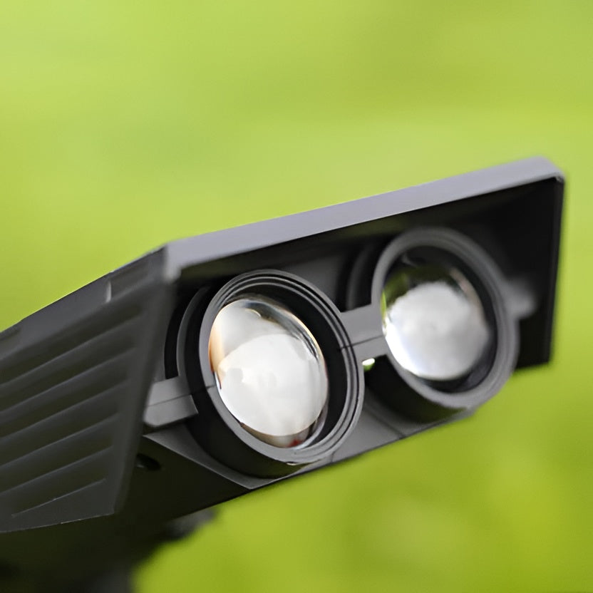 Solar Spotlight with Adjustable Zoom Lens and RGB Color Modes for Garden Paths