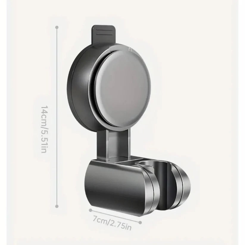 Adjustable Shower Head Holder with Suction Cup Mount and 360 Degree Rotation