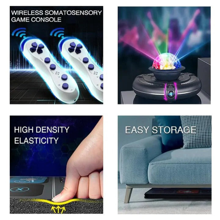 Kids Dance Mat Game with Two Wireless Controllers, Motion Camera, and 144 Dance Songs