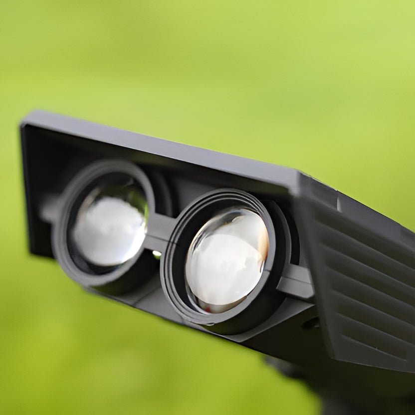 Outdoor Solar Spotlight with Adjustable Zoom Lens and RGB Color Options - Alverraliving
