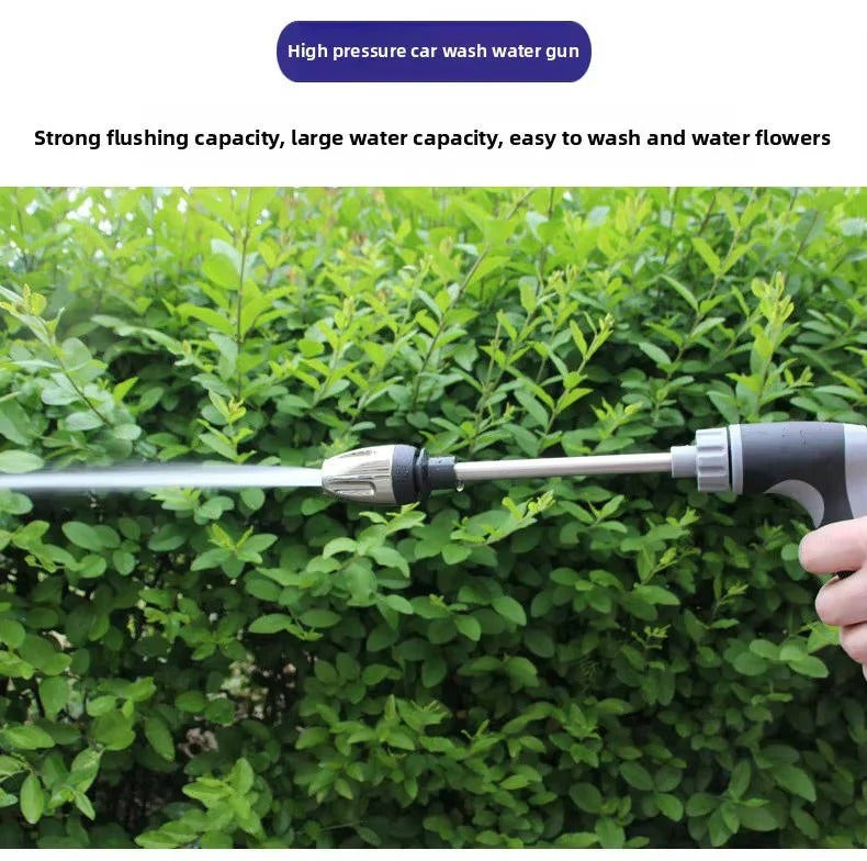 Long Handle Garden Hose Nozzle with Three Spray Patterns and Flow Lock