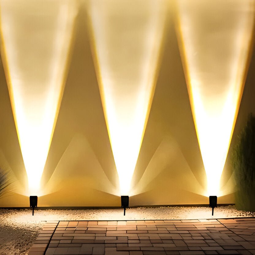 Outdoor Solar Spotlight with Adjustable Zoom Lens and RGB Color Options - Alverraliving