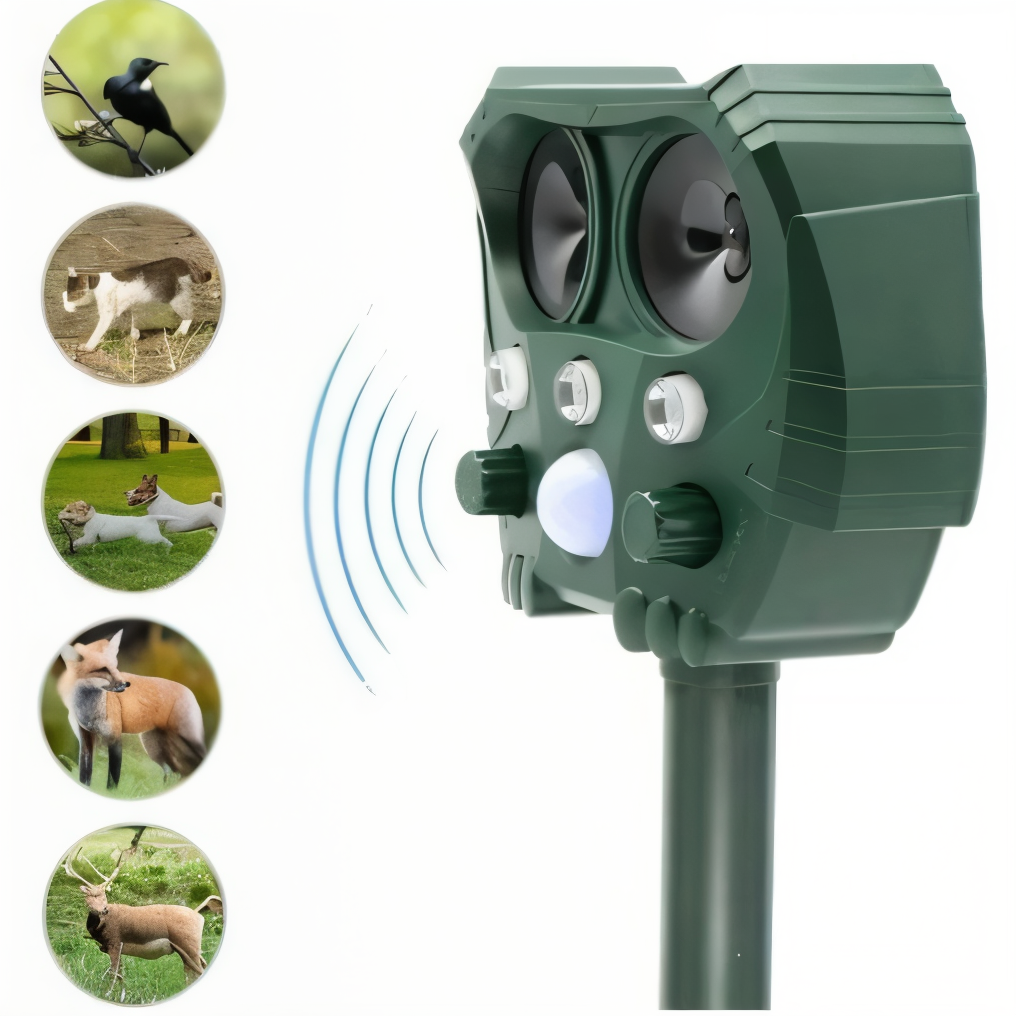 Motion Activated Snake Repeller with Solar Panel and Ultrasonic Sound, 30ft Range