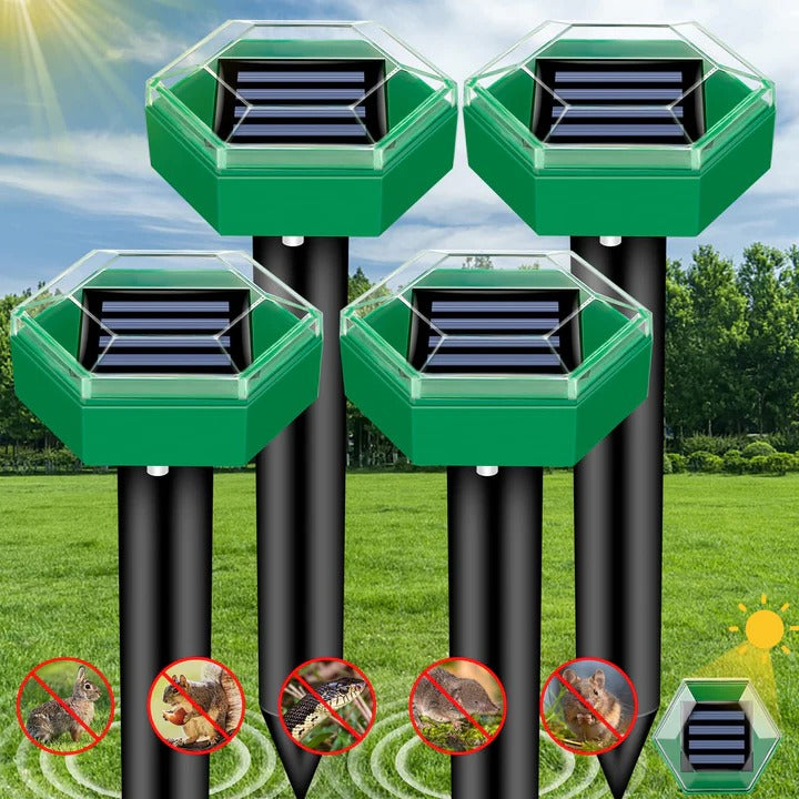 Solar Sonic Mole and Gopher Repellent Stakes, Pack of 4