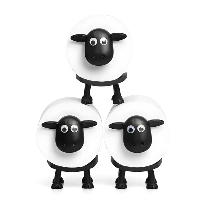 Compact Vertical Toilet Paper Holder with Stable Rounded Frame, Set of 3