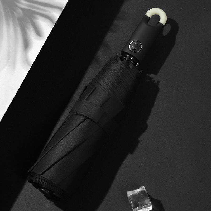 Automatic Opening Umbrella with Rotating Hook Handle and Water Repellent Canopy