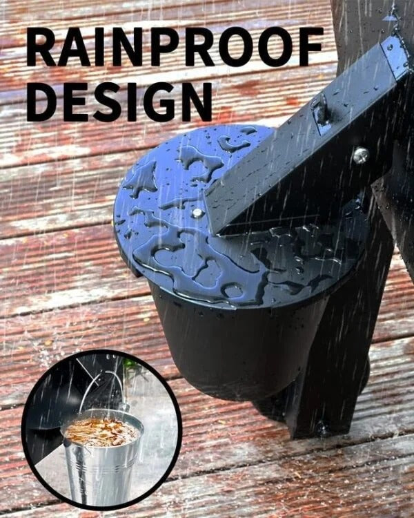 Grease Collector with Fitted Lid and Reusable Liner for Pellet Grills
