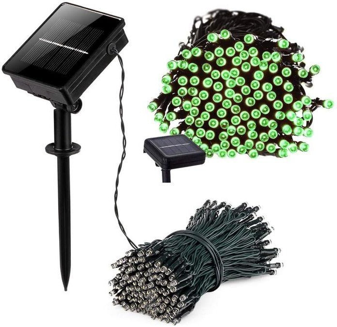 Solar LED Fairy Light String with 100 Bulbs and Automatic Dusk Activation, 17 Meters