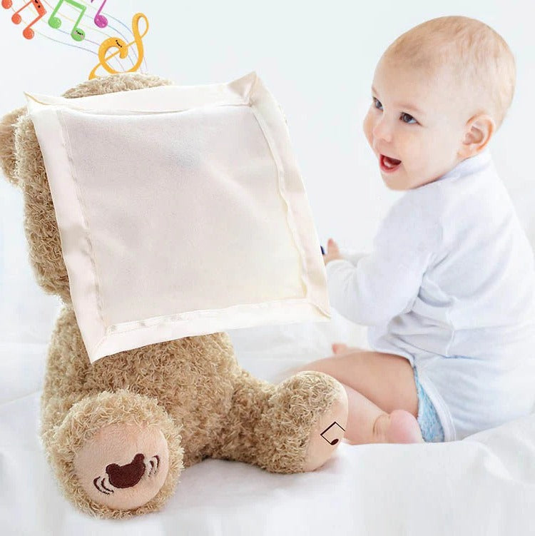 Interactive Teddy with Peek-A-Boo Movement and Music for Tummy Time