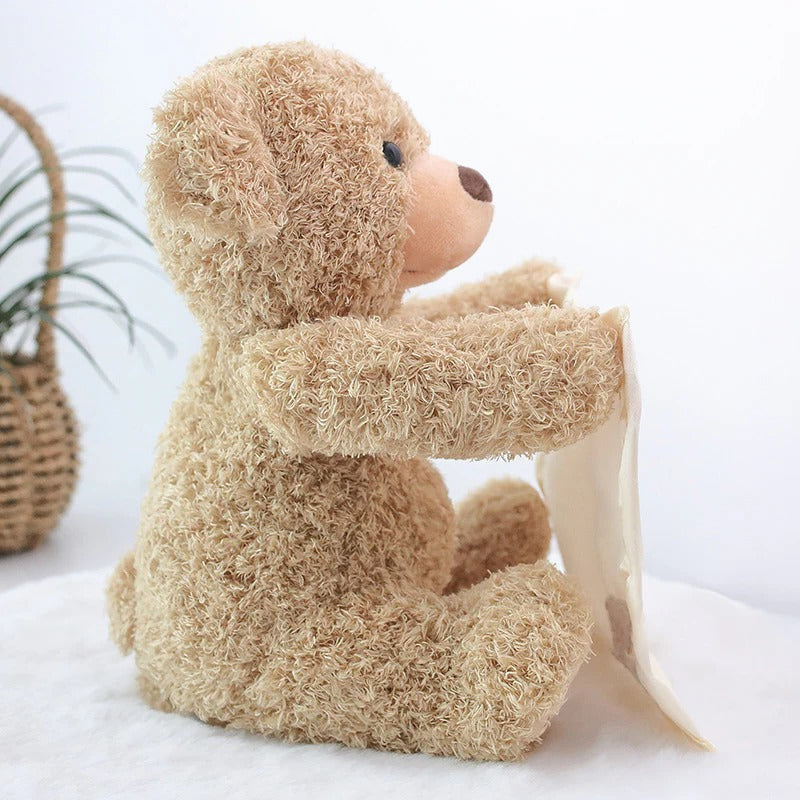 Interactive Teddy with Peek-A-Boo Movement and Music for Tummy Time