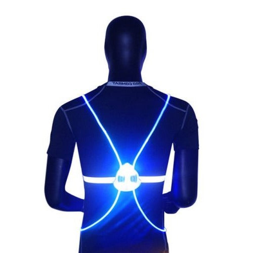 Fiber Optic Safety Vest with 360 LED Visibility and Three Light Modes