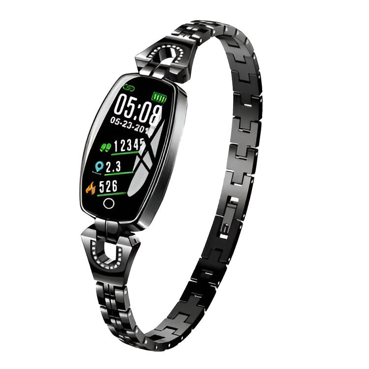 Activity Tracker Bracelet with Color Touchscreen and Heart Rate Monitor, Three Interchangeable Chains
