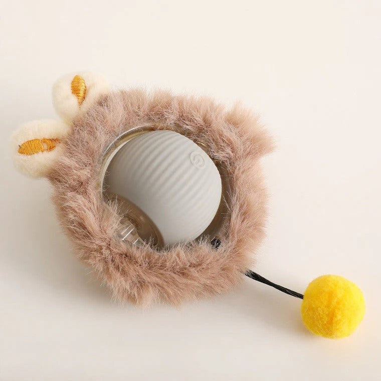 Interactive Rolling Ball Toy for Dogs with Detachable Tail and Random Movement
