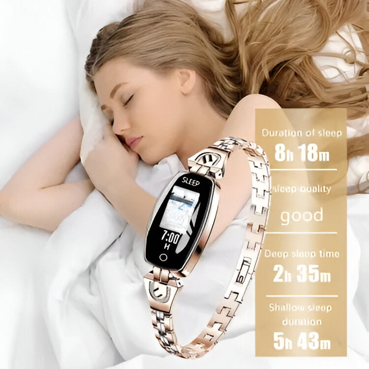 Activity Tracker Bracelet with Color Touchscreen and Heart Rate Monitor, Three Interchangeable Chains