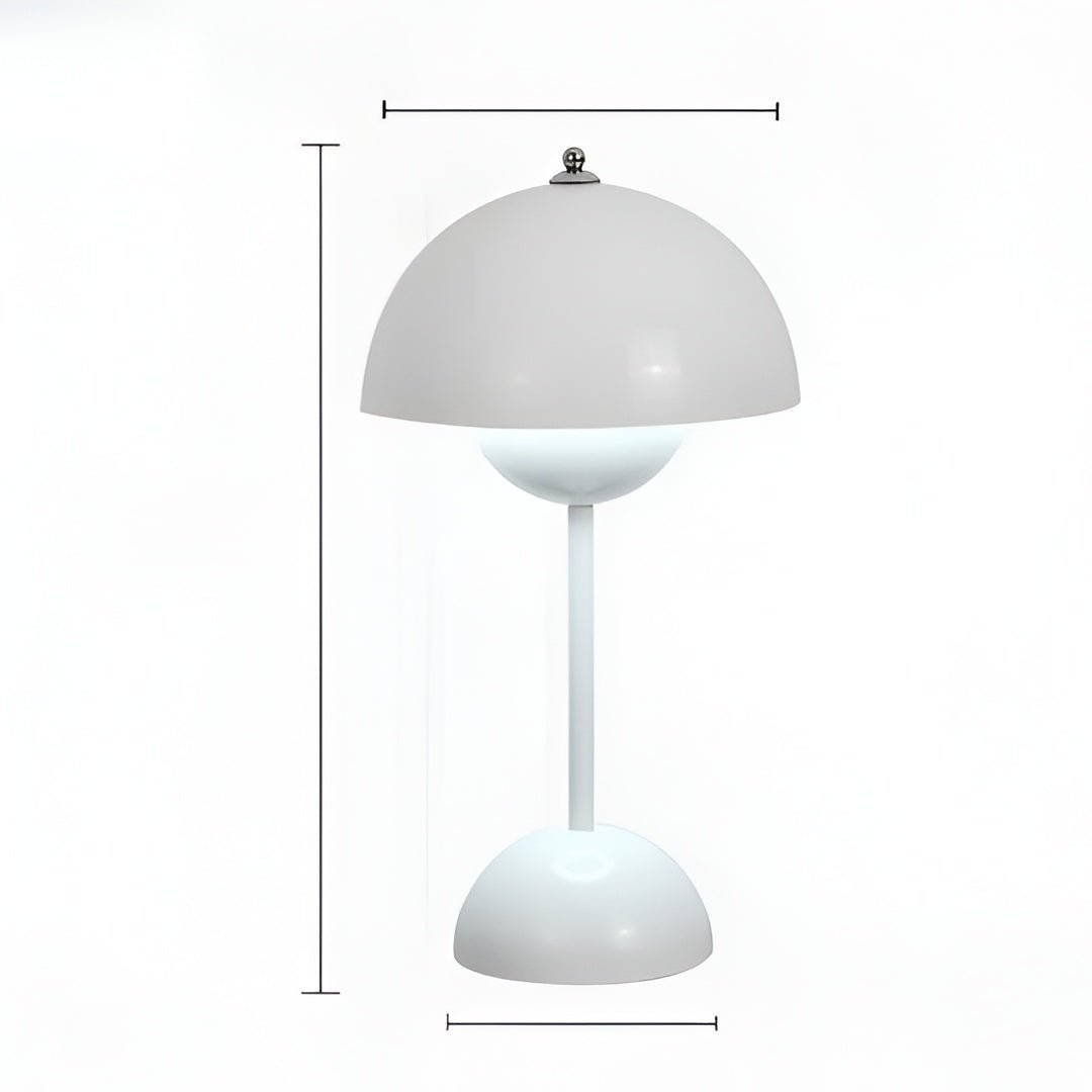 Rechargeable Mushroom Table Lamp with Touch Control and USB Charging - Alverraliving