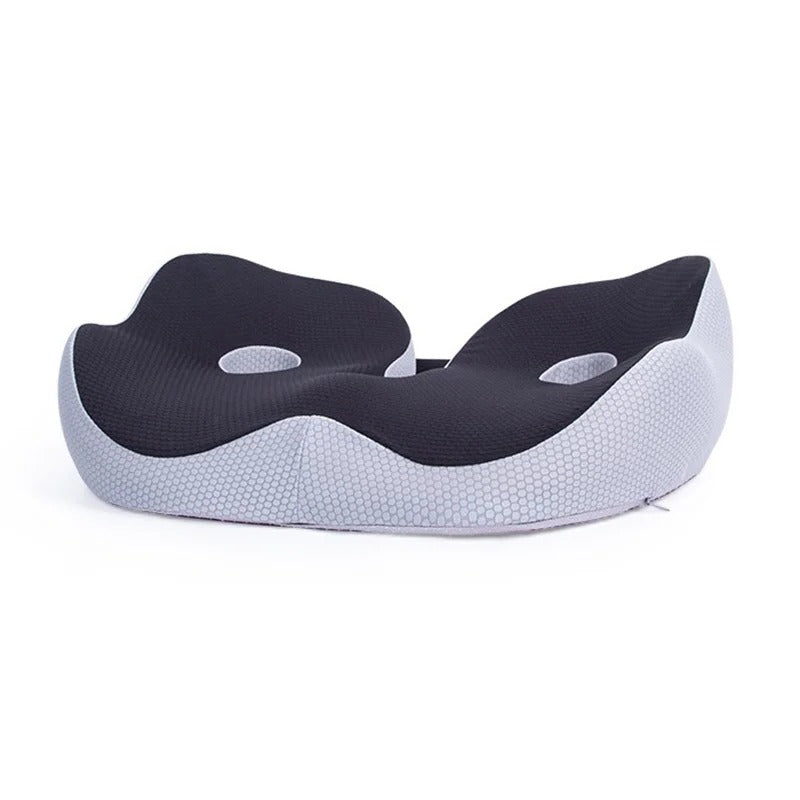 Ergonomic Seat Cushion with Memory Foam and Adjustable Straps for Office and Car Seats