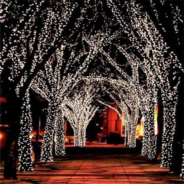 Solar LED Fairy Light String with 100 Bulbs and Automatic Dusk Activation, 17 Meters