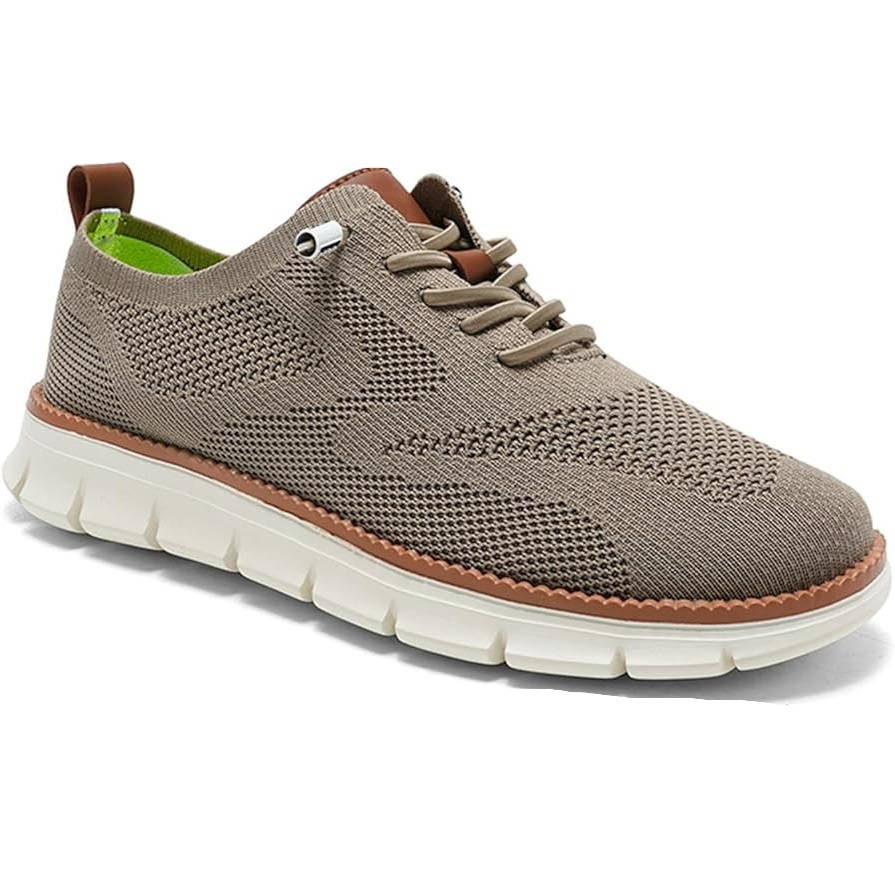 Business Casual Knit Shoes with Wide Orthopedic Toe Box and Breathable Construction