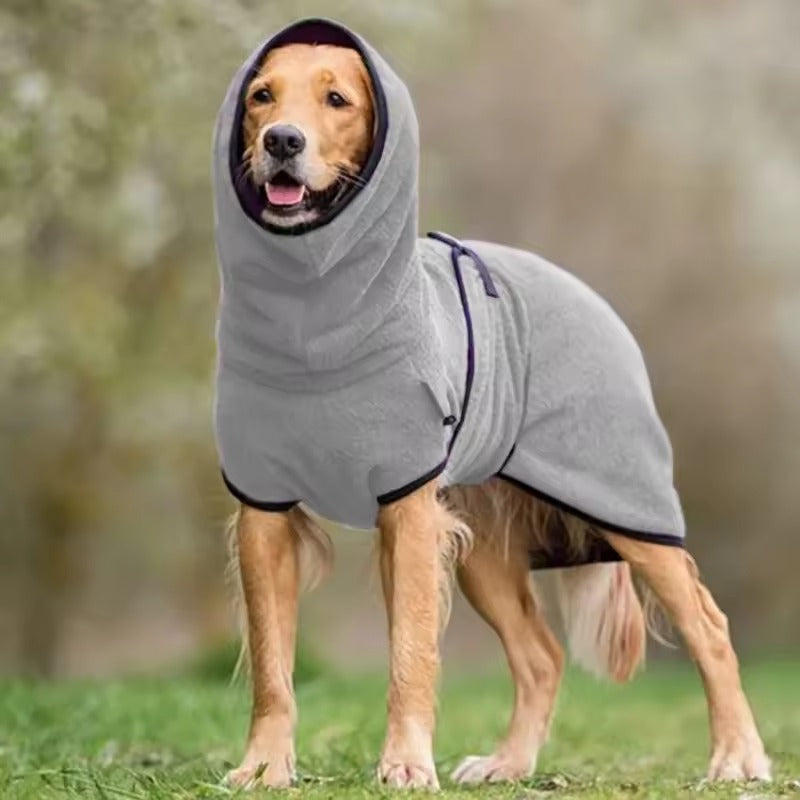 Dog Winter Coat with Reflective Strips and Heat Trapping Lining, Harness Compatible