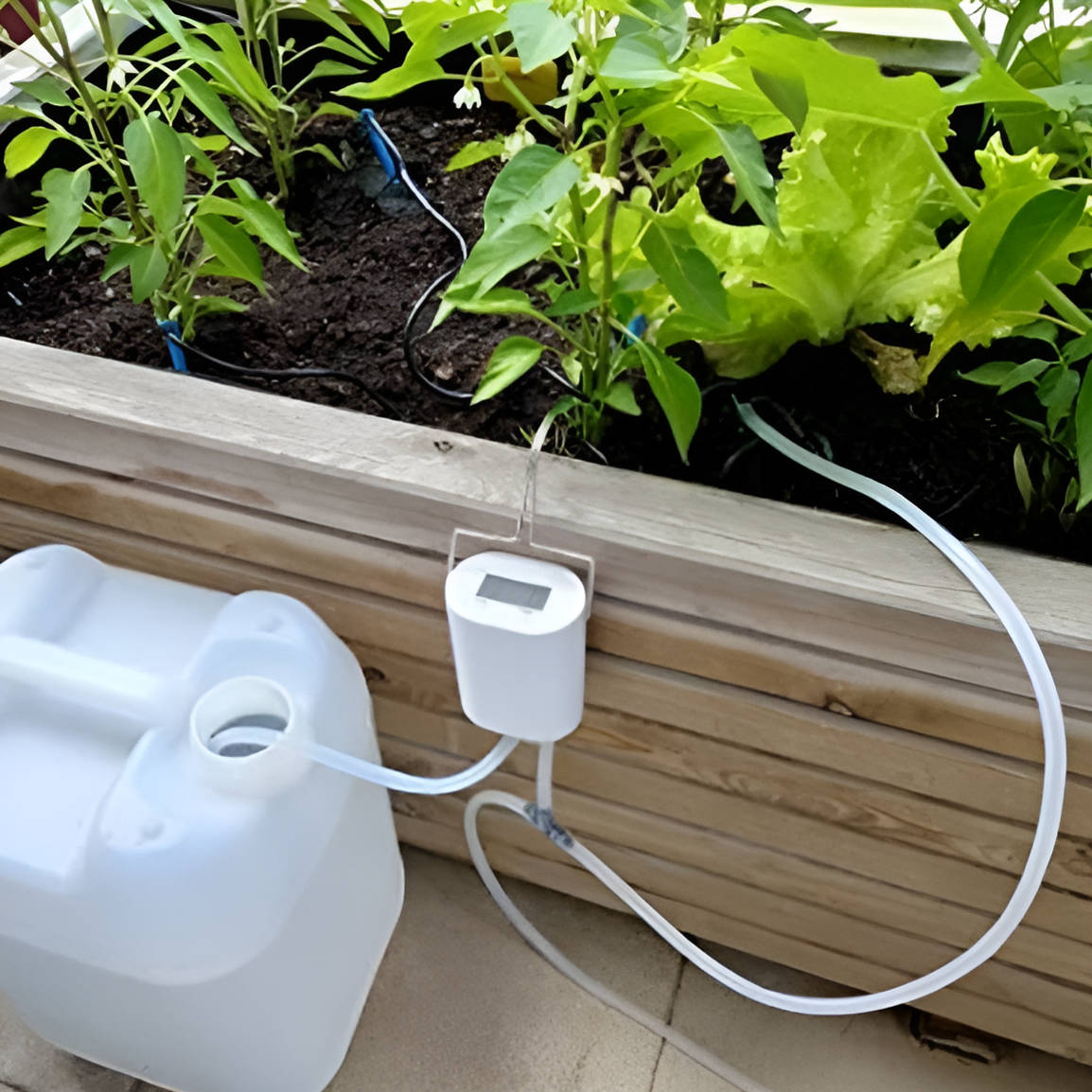 Plant Watering System with LCD Timer and USB Rechargeable Battery for 2-8 Pots