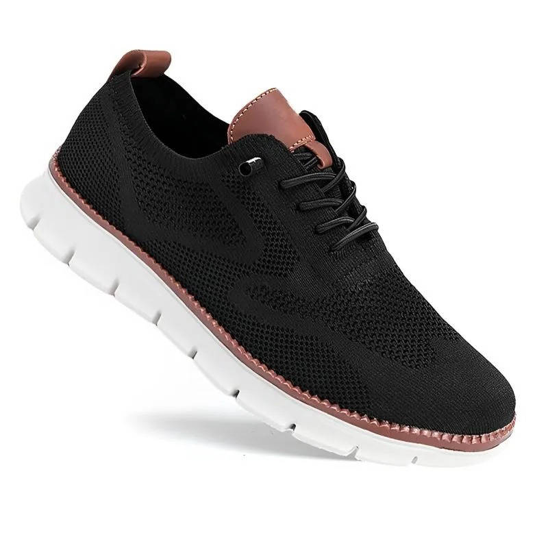 Business Casual Knit Shoes with Wide Orthopedic Toe Box and Breathable Construction