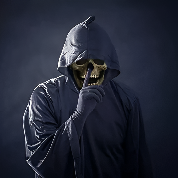 Full Head Skull Mask with Movable Jaw and Realistic Bone Texture