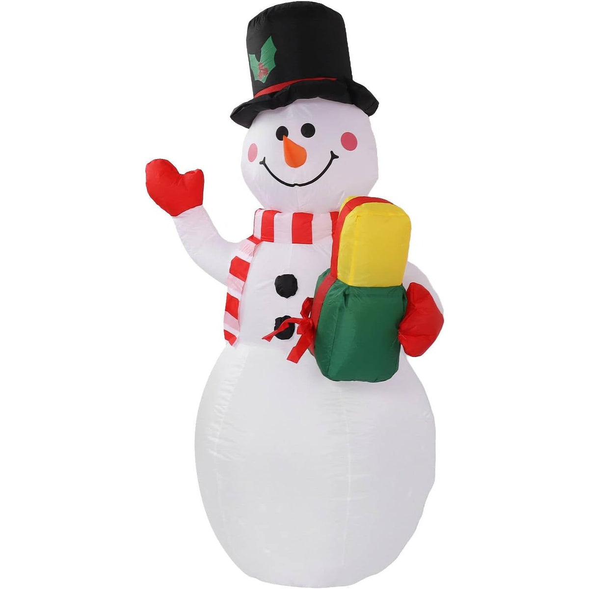 Inflatable Snowman Decoration with Rotating LED Lights and Electric Fan, 5 Feet All Vera Mart