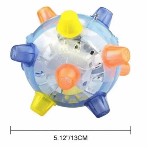 Interactive Bouncing Ball with LED Lights and Touch Activation for Dogs