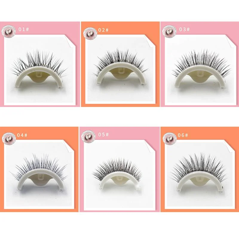Self-Adhesive Eyelashes with Replacement Strips, Reusable Synthetic Fiber