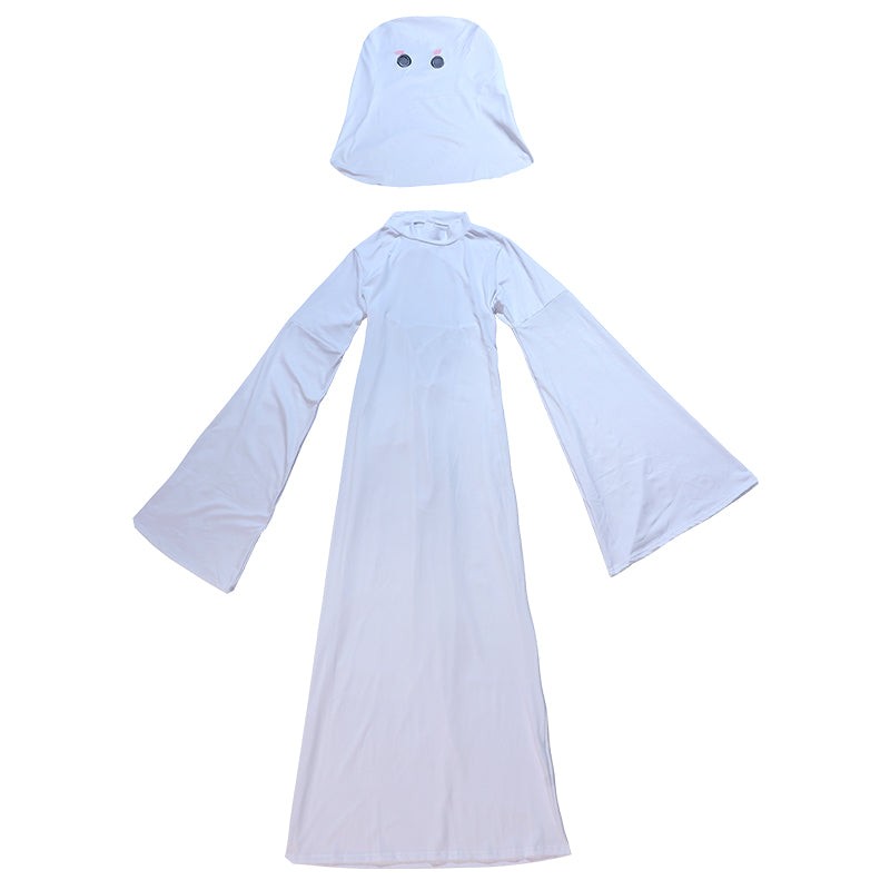 White Ghost Bride Dress with Molded Face Mask and Fitted Silhouette All Vera Mart