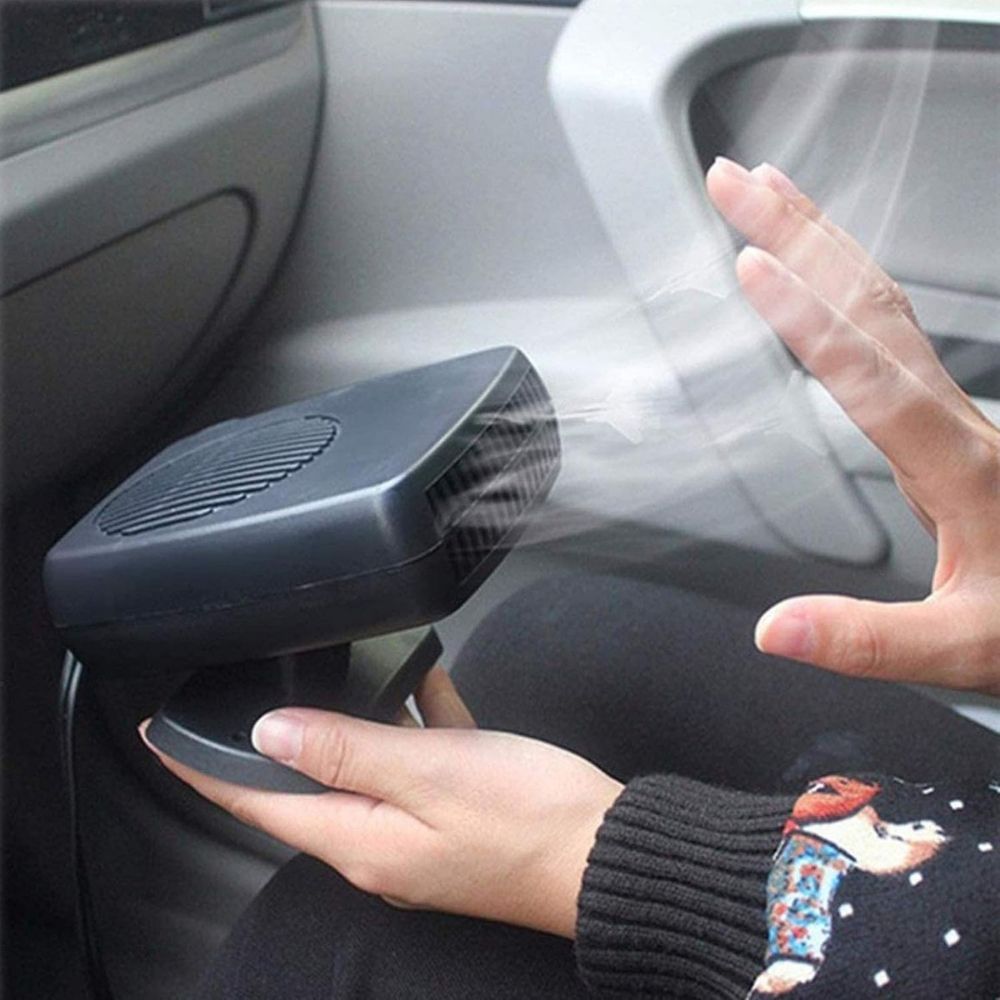 Ceramic Car Heater Fan with Dual Mode Operation and Extended Cable for 12V Vehicles
