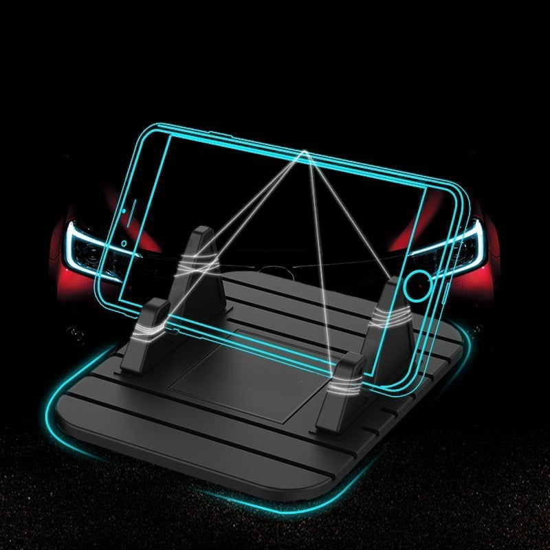 Dashboard Phone Holder with Silicone Suction Grip and Eye-Level Viewing