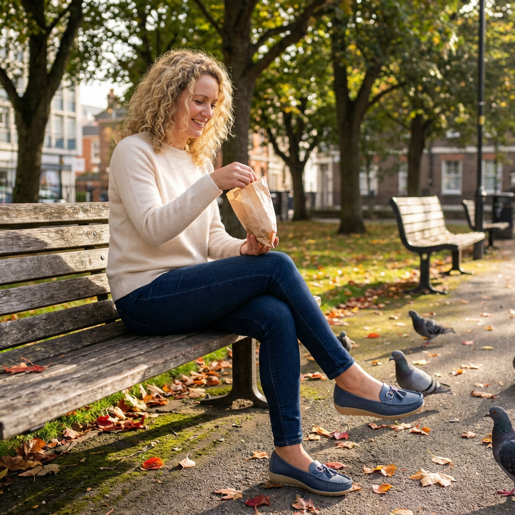 Women's Loafer Shoes for All-Day Wear with Arch Support and Airflow Upper