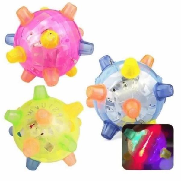 Interactive Bouncing Ball with LED Lights and Touch Activation for Dogs