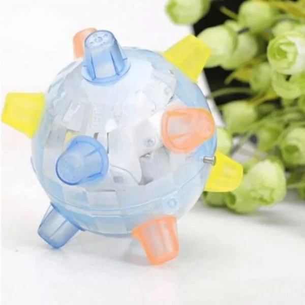 Interactive Bouncing Ball with LED Lights and Touch Activation for Dogs