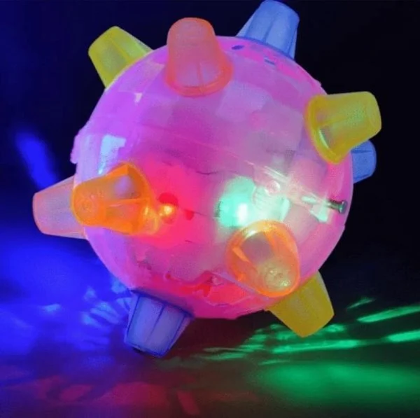 Interactive Bouncing Ball with LED Lights and Touch Activation for Dogs