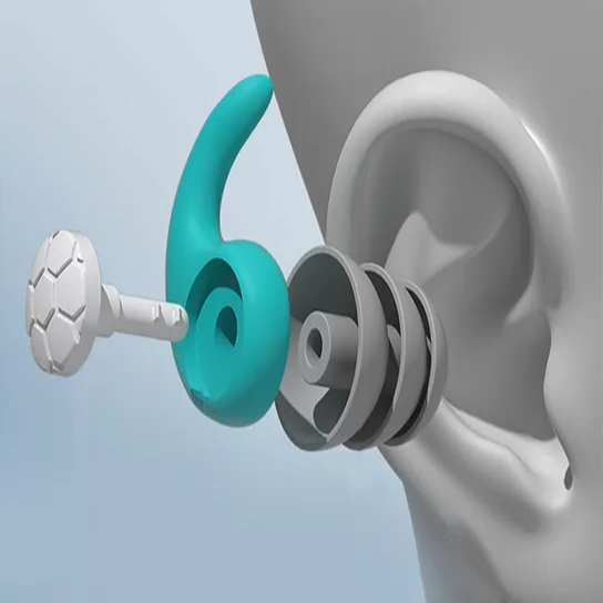 Reusable Silicone Earplugs with Contoured Ear Fit and Storage Case