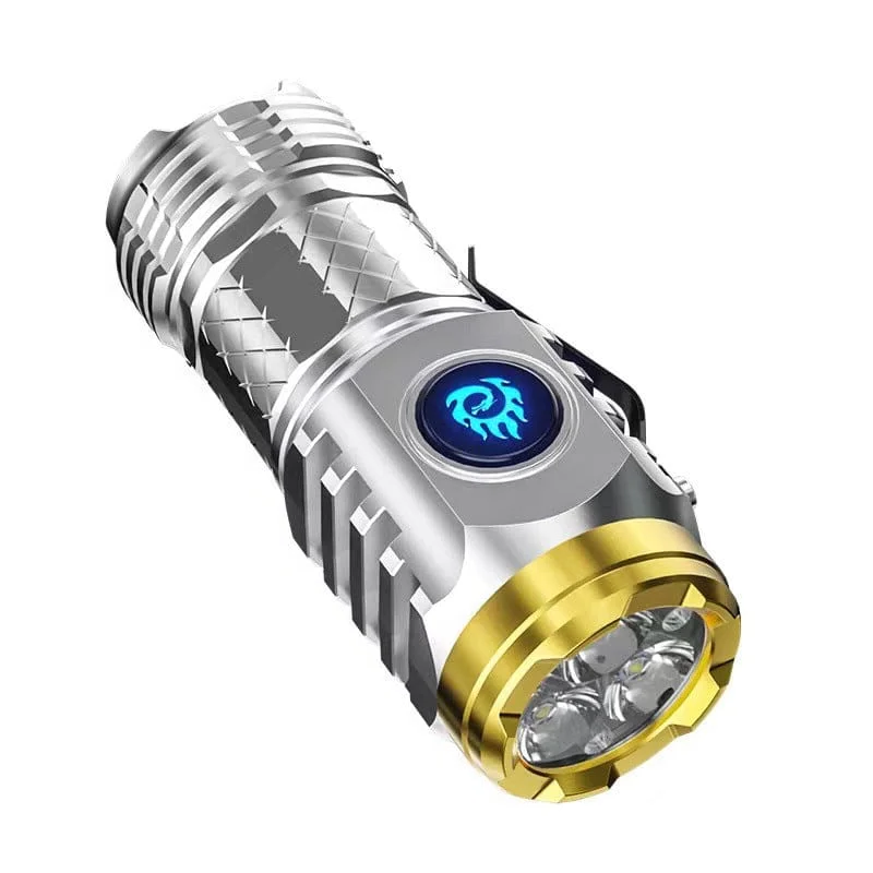 Three LED Rechargeable Flashlight with Five Modes and 656ft Range