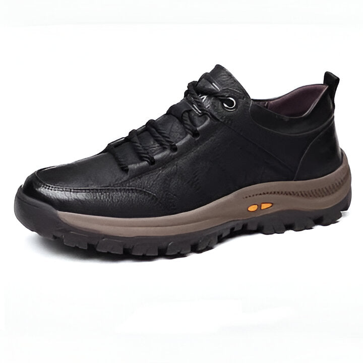 Men's Slip-On Shoes with Adjustable Arch Inserts and Rubber Traction Sole