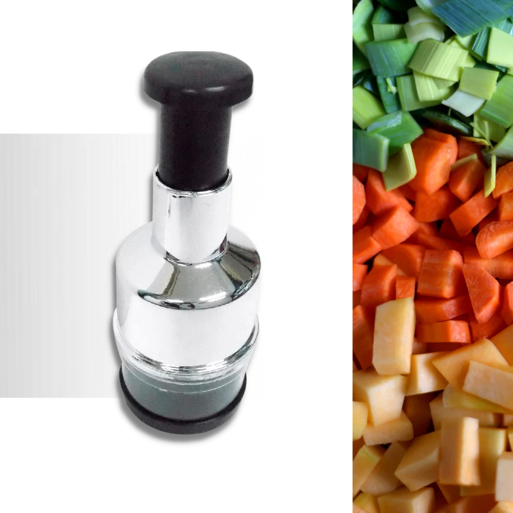 Manual Vegetable Chopper with Stainless Steel Blades and Disassembling Design